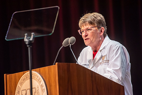 WMed Dean Paula Termuhlen, MD, at the Class of 2027 White Coat Ceremony
