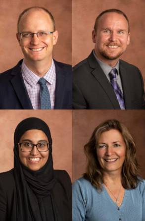 Clockwise: Brett Jagger, MD, PhD; Peter Pioli, PhD; Ramona Wallace, DO; Sonia Shariff, MD