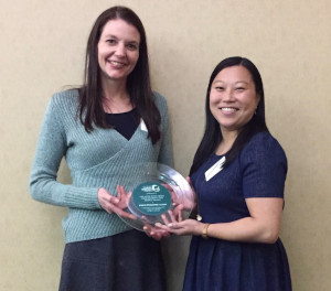 WMed's Department of Pediatric and Adolescent Medicine was honored with the Kalamazoo Loaves & Fishes 2019 Ann Wend Lipsey Food Security and Justice Award in recognition of their work to launch the food insecurity initiative. Dr. Priscilla Woodhams and Niecia Anjorin, pediatric social worker in the WMed Clinics, accepted the award during the KLF 2019 Community Celebration.