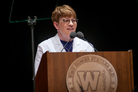 WMed Dean Paula Termuhlen at MD Class of 2026 White Coat Ceremony