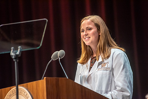 M2 Caroline Hall at Class of 2027 White Coat Ceremony