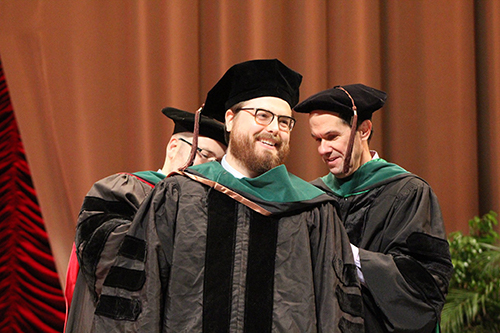 Dr. Eric Edewaard at WMed commencement on May 13, 2018