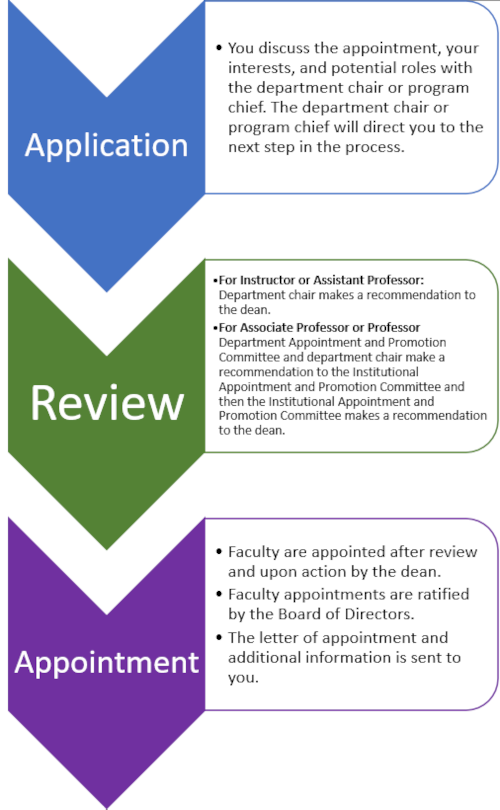 Faculty Affairs Process and Application Flow Chart