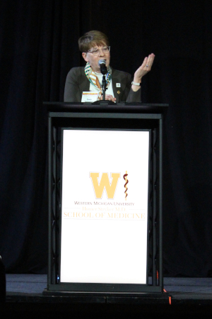 WMed Dean Paula Termuhlen announces WMed Promise Scholarship