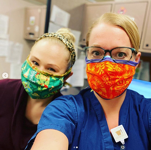 Fabric Masks Made by WMed Student for WMed Health Providers