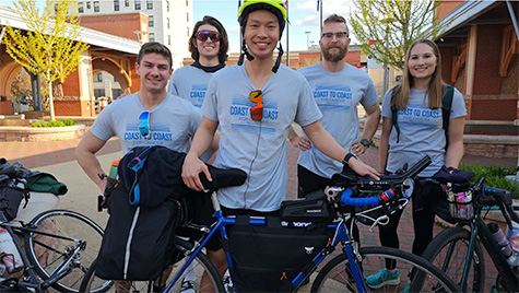 WMed students raise more than $4,000 for West Michigan Cancer Center with 300-mile ‘Coast to Coast for Cancer’ charity bike ride